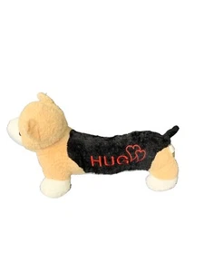 Goffa Realistic Long corgi plush HUGS embroidered on side Valentines love - Picture 1 of 6