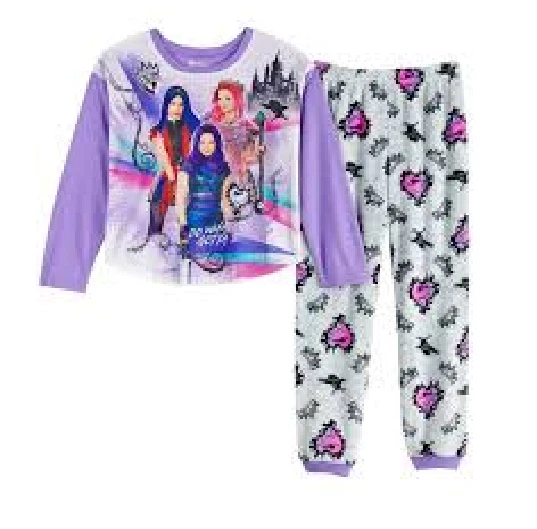 Nuevo con etiquetas Conjunto de 3 pijamas para niñas Disney Descendientes talla 8 Audrey Evie Uma Mal  Foto 1 de 1