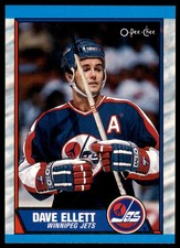 1989-90 O-Pee-Chee Dave Ellett . Winnipeg Jets #69
