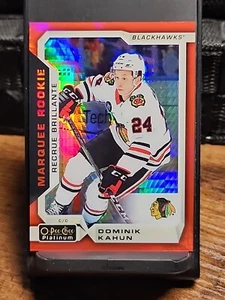 K 2018-19 O-Pee-Chee Platinum Red Prism #176 Dominik Kahun /199 RC Mint Hawks - Picture 1 of 3