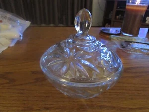 Vintage 5” Anchor Hocking Early American Prescut Clear Glass Candy Dish And Lid - Picture 1 of 8