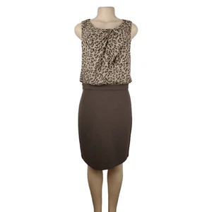 Loft Damen braun Print Kleid Gr. 10 - Bild 1 von 3
