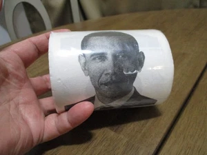 Barack Obama Neuheit Toilettenpapier NEU Präsident Gag Geschenk unbenutzt - Bild 1 von 5