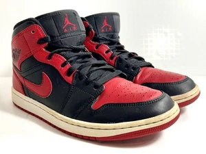 Nike Air Jordan Mid 1 “Banned” rojo/negro/blanco 2020 (554724-074) para hombre talla 8,5 - Imagen 1 de 8