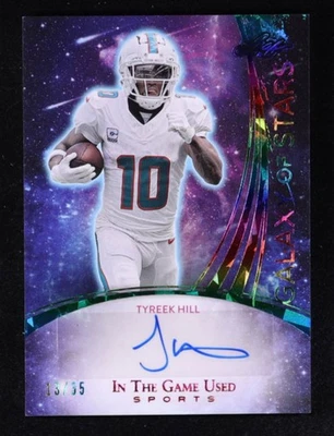Tyreek Hill 2024 Leaf ITG Galaxy of Stars Autograph Crystal Rainbow#GSTH1 #13/35 - Image 1 of 2