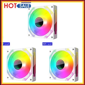 120mm Case Fan Cooler 5V 3Pin ARGB 12V 4PIN PWM Chassis Fan (White Forward) - Afbeelding 1 van 9