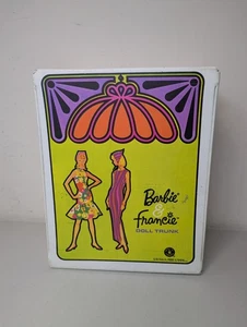 Vintage 1965 Barbie & Francie Double Doll Trunk Mattel Carrier Case #1004 white - Picture 1 of 14