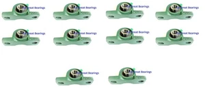 (Qty.10) UCP207-20 Solid Based 1-1/4″ ID Pillow Block Bearing Double Seal 2-Bolt - Picture 1 of 7
