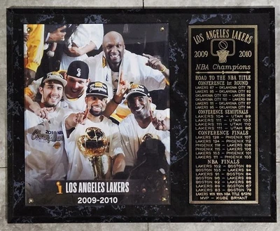 Placa Los Angeles Lakers 2010 NBA CHAMPIONS 12x15 Foto 1 de 4