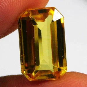Piedra preciosa suelta natural de 7,10 quilates de zafiro amarillo de Ceilán con certificación - Imagen 1 de 5
