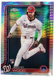 Topps Chrome 2025 James Wood Prizm Refractor RC & Base Chrome RC. - Picture 1 of 6