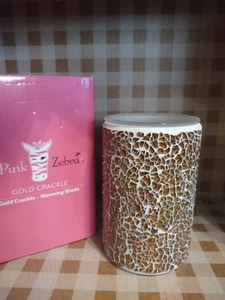 Rosa Zebra Gold Crackle Mosaik Wachs SIMMERND HELLGOLD/WEISS Neu im Karton! - Bild 1 von 7
