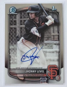 Jhonny Level 2025 Bowman AUTO 1st Bowman #CPA-JL Giants - Picture 1 of 2