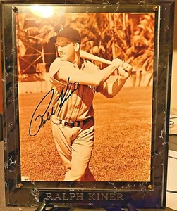 *RALPH KINER*  Hand Signed 8x10 Color Photo & Plaque  PITTSBURGH PIRATES - Picture 1 of 1