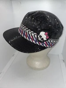 MONSTER HIGH Sequined Military Style Hat Youth Sized RARE 2014 - Picture 1 of 7