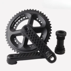 165/170/175mm Crank Arm Road Bike Crankset Double Chainring 50-34T 52-36T 53-39T - Picture 1 of 40