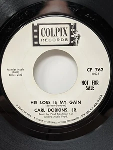 Carl Dobkins, Jr. Colpix Records Promo 7" 45 RPM CP 762 His Loss Is My Gain - Imagen 1 de 4