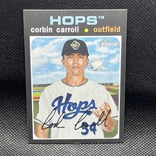 Corbin Carroll 2020 Topps Heritage Minor League #54 Hillsboro Hops Baseball Card