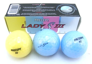 Precept Lady S3 Pearl Colors 3 Golf Balls 3 Pack New Open Box - Picture 1 of 4