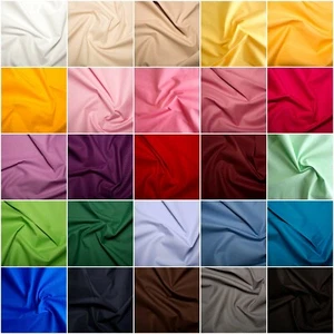 100% Cotton Fabric - Klona Craft 40 Solid Colours - 135cm Width - By The Metre - Picture 1 of 39