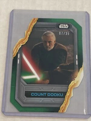 2023 Topps Star Wars Flagship Count Dooku Lightsaber Green Die Cut 07/25 - Image 1 of 3