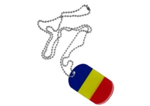 Dog Tag Fahne Flagge Rumänien DogTag 3x5cm Kette mit Anhänger - Bild 1 von 1