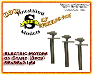 FinestKind Models Motore elettrico industriale su supporto (3 pezzi) NOS S/Sn3/Sn2/1:64 - Foto 1 di 12