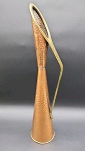 Vintage Oppenheim Israel Handmade Hammered Brass Orthodox Pitcher Display Vase - Picture 1 of 17