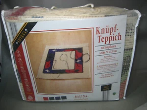 Knüpfteppich 70 x 120cm Knüpfpackung zum selber knüpfen BALINA mit Wolle - Picture 1 of 3