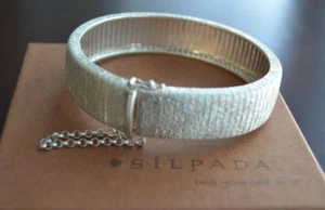 Silpada NUEVO Brazalete Flexible Esterlina .925 “Coliseo” Orig $239 B3011 - Imagen 1 de 7