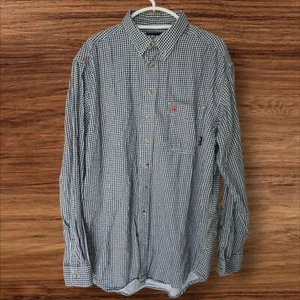 Ariat FR Cat 2 Black and White Button Down Fire Resistant Work Shirt. Sz. XLT - Picture 1 of 11