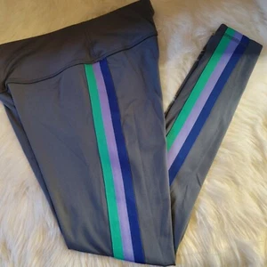 Avia Youth Girls Athletic Pants Blue Purple Green Striped Size M 8-10 - Picture 1 of 8