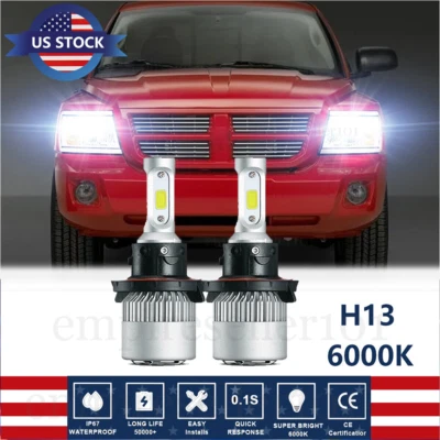 Bombillas LED de haz alto y bajo para Dodge Dakota 2005 2006 2007 2008 2009 2010 Foto 1 de 4