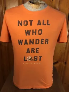 Camiseta Life Is Good Auburn Tigers Not All Who Wander Are Lost Talla Mediana Naranja - Imagen 1 de 6