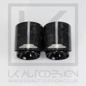 2 x MINI punta de escape de fibra de carbono forjada negra R55 R56 R57 R58 R59 Cooper S JCW - Imagen 1 de 6