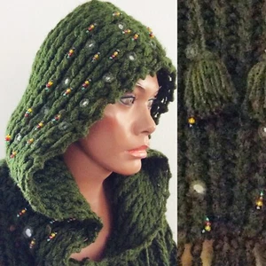 INCA by STEPHANIE HIRSCH Perlen Strick Poncho PULLOVER One-Size - Bild 1 von 12