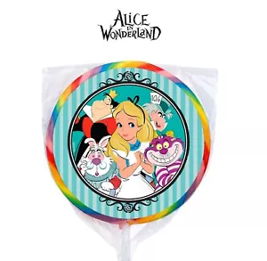24 Disney Alice in Wonderland 1.67" Sticker Labels for Bag Lollipop Party Favor - Picture 1 of 1