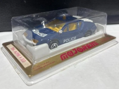 Vintage Rare Majorette 264 Alpine A 310 Blue police car - Image 1 of 3