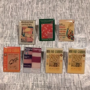 7 x Roland Garros Magazine Tennis Badges Pins French Open Rare Vintage Bundle - Picture 1 of 4