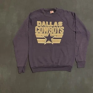 Dallas Cowboys Navy Blue Sweatshirt L Garan Inc Officially Licensed Made In USA - Picture 1 of 10