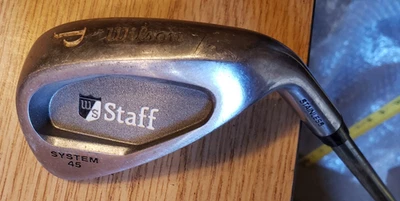 35.25 IN WILSON STAFF SYS 45 STAINLESS CAVITY BACK PW IRON GOLF CLUB R&D 1125 - Image 1 of 4