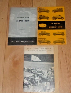 1957,58 & 63 Model A Ford Club of America Book California Chapter Member Rosters - Bild 1 von 2