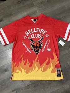 Stranger Things Hellfire Graphic Jersey Size Large (42/44) New - Picture 1 of 5