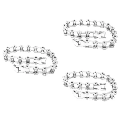  3 Pcs Armbänder Für Männer Jungen Armband Handkette Aus Edelstahl - Bild 1 von 4