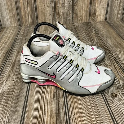 Nike Shox NZ SL Mujer Talla 7.5 Blanco Plata Zapatos Atléticos para Correr Tenis Foto 1 de 4