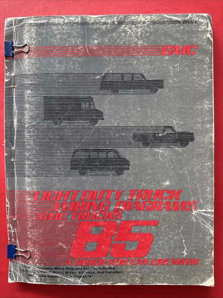 GMC K1500 K2500 K3500 1985 diagrama de cableado eléctrico de fábrica manual X-8564 Foto 1 de 4