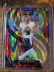 2024 Select Michael Penix Jr. Red & Blue Prizm Shock Rookie RC #110 Falcons - Foto 1 di 2