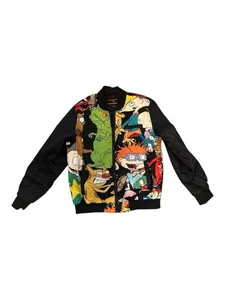 Members Only Nickelodeon Jacket Large Cartoon Bomber Hey Arnold Rugrats Retro 90 - Picture 1 of 7