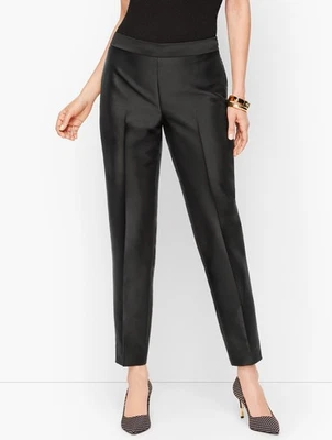 Talbots Petites Size 10 Silk Black Dress Pants Lined Formal Tailored Minimalist - Image 1 of 4