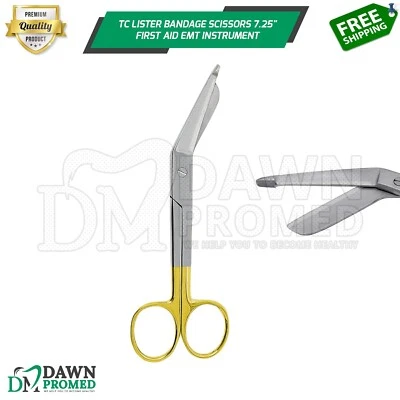 Tijeras vendaje TC Lister 7,25" EMT primeros auxilios médicos quirúrgicos inst alemán gr Foto 1 de 4